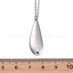Colliers à chaîne en acier inoxydable 304 avec pendentif en forme de larme pour femmes&nbsp;LS-NJEW-A038-01P