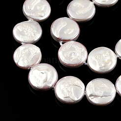 Placage de brins de perles de coquille d'eau douce naturelles&nbsp;SHEL-N026-225C