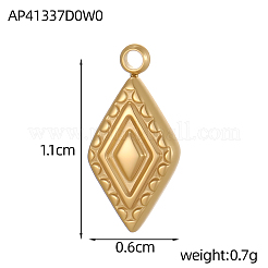 Anhänger aus 304 Edelstahl&nbsp;STAS-OY009-63G
