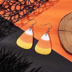 Halloween Candy Corn Acryl-Ohrhänger für Frauen&nbsp;EJEW-JE05906