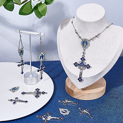 Kit de colgante y eslabones de aleación de esmalte de rosario azul (20 pieza&nbsp;FIND-SC0021-26
