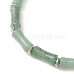 Braccialetti elasticizzati con perline di bambù avventurina verde naturale&nbsp;BJEW-TA00300