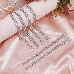 6 Stück Bikini-Schnallenkette aus Legierung und Harz-Strassen&nbsp;DIY-CY0003-22