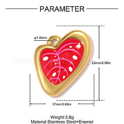 Pendentifs imprimés en acier inoxydable 304&nbsp;STAS-OY011-84G