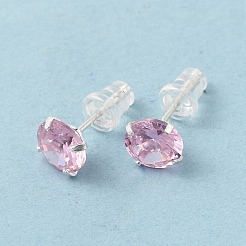 Boucles d'oreilles clous diamant zircone cubique&nbsp;STER-M105-01C-S