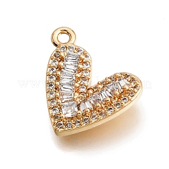 Pendenti in ottone con micro pavé di zirconi trasparenti per San Valentino&nbsp;CU-K001-09G