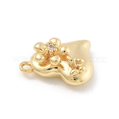 Pendentifs avec zircon cubiques à micro-pavés en laiton&nbsp;KK-D283-13G