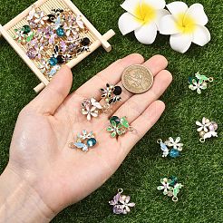 10 stücke 5 farben legierung strass anhänger&nbsp;FIND-YW0011-54