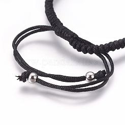 Nylonschnur geflochtene Perlen Armbänder machen&nbsp;BJEW-F360-FP08