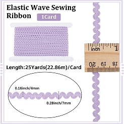 Nastro elastico con frange ondulate in poliestere da 25 metro&nbsp;SRIB-GF0001-40B