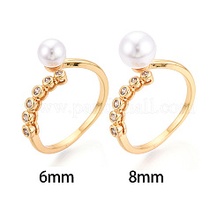 Montures de bagues à chevilles en laiton micro pavées de zircones cubiques&nbsp;LS-KK-N274-14G