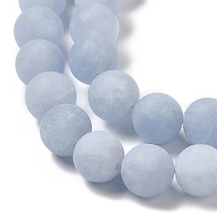 Gefärbt natürlichen weißen Jade Perlen Stränge&nbsp;G-M402-B01-06