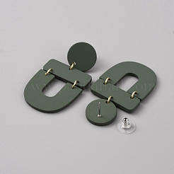 Orecchini pendenti geometrici in acrilico per donna&nbsp;EJEW-WH0013-65D