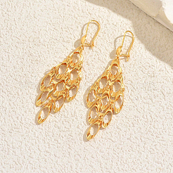 Orecchini a cerchio con rombo in ottone&nbsp;LP1975