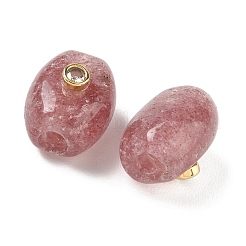 Perles européennes en quartz fraise naturel&nbsp;GG-CBA105B-02C-G