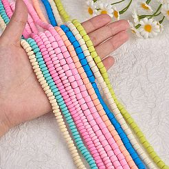10 Stränge 10 Farben handgemachte Fimo Perlenstränge&nbsp;CLAY-SZ0001-97