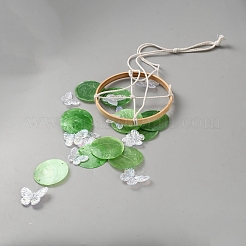 Windspiel aus gefärbten natürlichen Muschelscheiben&nbsp;HJEW-WH20010-13A