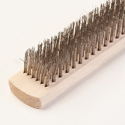 Brosse métallique d'acier inoxydable de six rangées&nbsp;TOOL-WH0095-05
