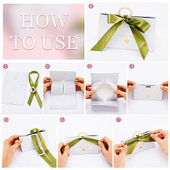 Geschenkboxen aus Papier für Schmuck mit Schleife&nbsp;CON-TAC0010-81