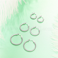 925 orecchini a cerchio in argento sterling rodiato&nbsp;JE835A-01
