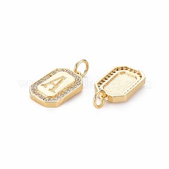 Pendenti in zirconi cubici trasparenti in micro pavè di ottone&nbsp;KK-S356-767A