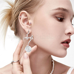 20 pendentif texturé en acier inoxydable 201 de 10 styles&nbsp;STAS-UN0047-26P