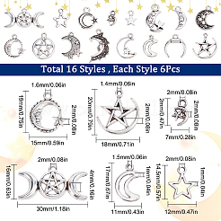 96pcs 16 pendentifs en alliage de style tibétain&nbsp;FIND-SC0003-40