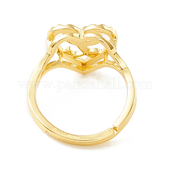 Verstellbare Ringe aus echtem 18 Karat vergoldetem Messing&nbsp;RJEW-M139-18L