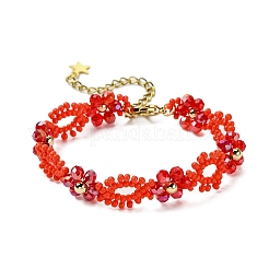 Bracciali con perline di vetro da donna&nbsp;BJEW-MZ00143