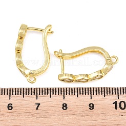 Messing Micro Pave klare Zirkonia Creolen Zubehör&nbsp;KK-K340-38G