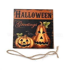 Porte en bois halloween suspendu panneau de bienvenue&nbsp;HJEW-Z002-01A