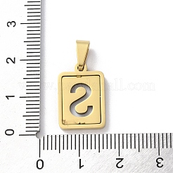 Pendentifs alphabet en acier inoxydable 304&nbsp;STAS-S152-01G-S