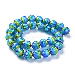 Perline murano con foglia argento fatto a mano&nbsp;FOIL-K001-02A-12mm