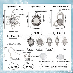 Kit de fabrication de boucles d'oreilles dôme vierges à faire soi-même&nbsp;DIY-SC0021-60