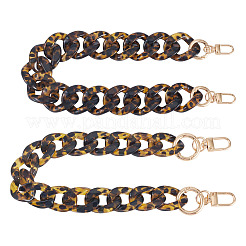 2 Stück 2 Stile Acryl Leopardenmuster Panzerkette Geldbörsenketten&nbsp;FIND-TA0009-67