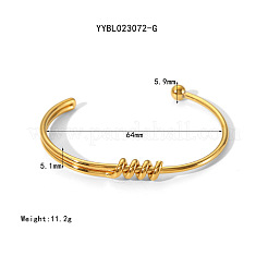 Bracelets manchettes en acier inoxydable à motif spirale pour femmes&nbsp;CZ5771-1