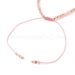 Bracciali di perline intrecciati con fili di nylon regolabili&nbsp;BJEW-JB05593-02
