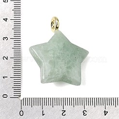 Amazonit Anhänger mit natürlichen Blumen&nbsp;G-Z157-01G-12