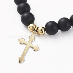 Braccialetti di perline intrecciati regolabili&nbsp;BJEW-JB04899-01