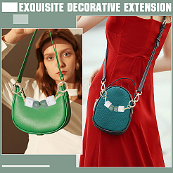 2 chaîne d'extension de sac carrée en perles de résine&nbsp;PURS-GF0001-07A