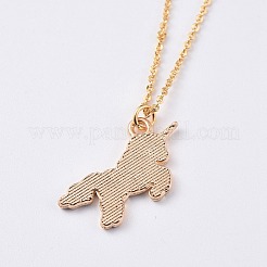 Collane con pendente smaltato in lega di unicorno&nbsp;NJEW-JN02574