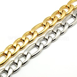 Bracciali alla moda da uomo in acciaio inossidabile 304 con catena figaro&nbsp;STAS-A028-B019