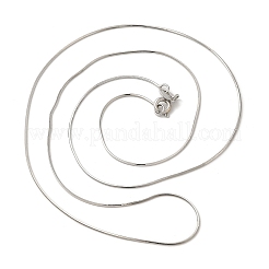 Anlaufgeschützte rhodinierte Schlangenkettenhalsketten aus Sterlingsilber&nbsp;NJEW-M153-15A-20