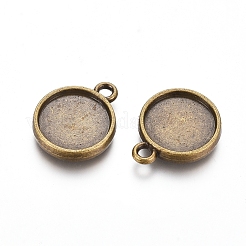 Colgante de estilo tibetano cabochon ajustes&nbsp;TIBEP-K076-12mm-AB-NR