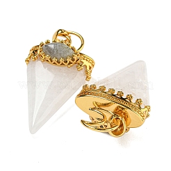Gros pendentifs en cristal de quartz naturel&nbsp;G-F639-06F-G