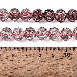 Fili di perline di vetro trasparenti screpolate&nbsp;GLAA-N063-10mm-15