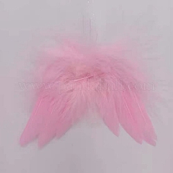 Мини-кукла с крыльями ангела и перьями, с полиэфирной веревкой, Реквизит для детской фотосъемки, украшения, аксессуары, розовые, 80x60 мм