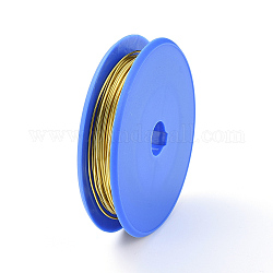 Круглая медная проволока, для изготовления ювелирных изделий, золотые, 0.3 мм, около 120 м / рулон