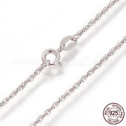 Ожерелья-цепочки из серебра 925 пробы с родиевым покрытием, с застежками пружинного кольца, платина, 17.7 дюйм (45 см)