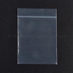 プラスチックジップロックバッグ  再封可能な包装袋  トップシール  セルフシールバッグ  長方形  ホワイト  7x5cm  片側の厚さ：3.9ミル（0.1mm）  100個/袋